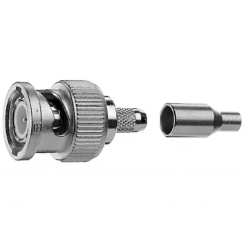 BNC kabelový konektor Telegärtner krimpovací G04 75 Ohm, crimp/crimp, Standard, A2505, G04 (RG-179B/U) - 1 ks