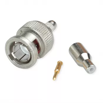 BNC kabelový konektor Telegärtner krimpovací G04 75 Ohm, crimp/crimp, Standard, A2505, G04 (RG-179B/U) - 1 ks