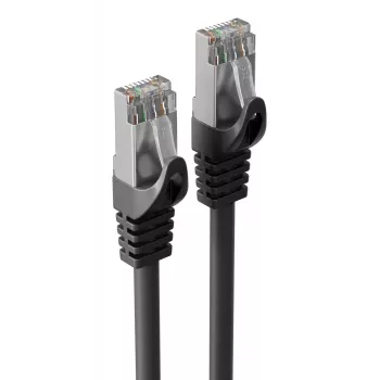 Průmyslový patch kabel S CONN MAXIMUM CONNECTIVITY Cat.7 S/FTP PUR, RJ45, černý, 0,25m 08-39005