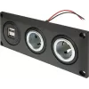 ProCar 67326500 vestavná zásuvka 12V/24V s USB nabíjecím portem, DIN/ISO 4165, 16A/8A, 5V/2.1A, černá