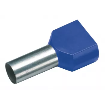Dvojitá aderendhülse Cimco 187710 2,5 mm² částečně izolovaná modrá 100 ks