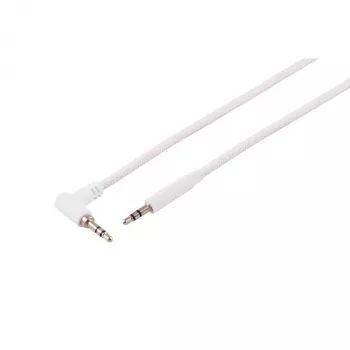 Audio kabel S CONN MAXIMUM CONNECTIVITY 3,5 mm TRS, úhlový na přímý, bílý, 0,9 m 14-07226