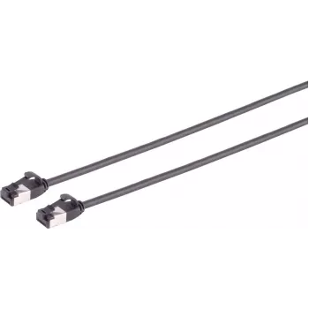 CAT 8.1 U/FTP PIMF síťový patch kabel S CONN MAXIMUM CONNECTIVITY, extra tenký TPE, černý, 3,0 m 08-47045