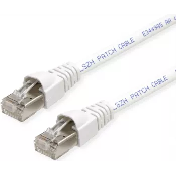 Patch kabel Telegärtner MP8 FS 500 Cat 6a S/FTP, RJ45 na RJ45, 1,5 m, bílý, bez halogenů, lisovaný L00001A0171
