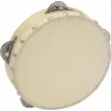DIMAVERY DTH-704 Tambourine 18 cm Natural Wood with Steel Jingles 26053174