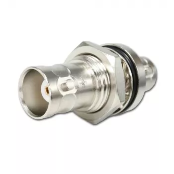 Adaptér BNC samec na BNC samice Telegärtner J01004A1233Z, 75 Ohm, černý