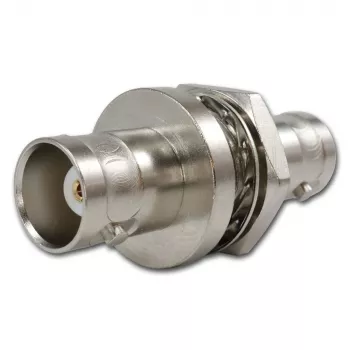 Adaptér BNC samec na BNC samice Telegärtner J01004A1233Z, 75 Ohm, černý
