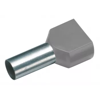 Cimco 187704 dvojitá kabelová koncovka 0,75 mm² částečně izolovaná šedá (100 ks)
