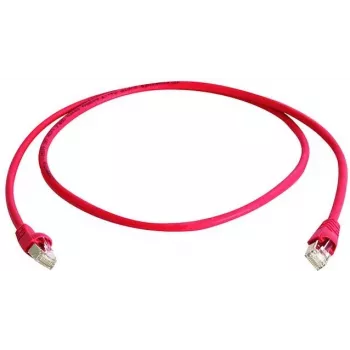 CAT 6A S/FTP crossover síťový patch kabel Telegärtner, RJ45, 3 m, červený, bez halogenů, samozhášivý L00002A0139