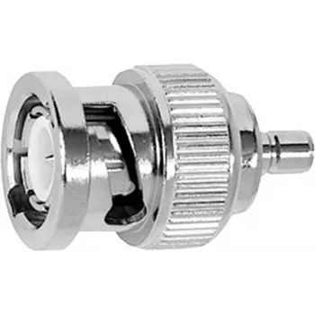 Koaxiální adaptér BNC samec na SMB samec, 50 Ohm, niklovaná mosaz TELEGÄRTNER J01008G0038