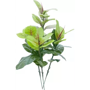 Umělá rostlina gumovník EUROPALMS 100cm, realistický Ficus elastica, v černém plastovém květináči 82508303
