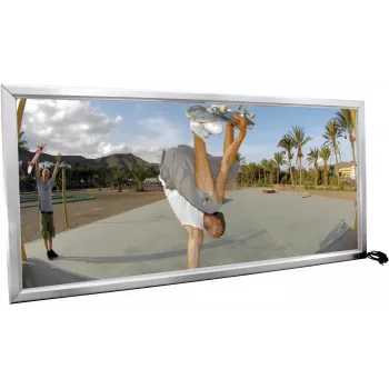 EUROPALMS Osvětlená reklamní stěna, hliník, 1x2m, LED, stříbrná 83331754