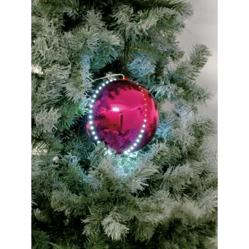 EUROPALMS LED Snowball 8cm, Pink, 5-Pack (83501238)
