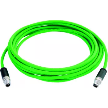 Průmyslový Ethernet patch kabel TELEGÄRTNER M12 X-coded Cat.6A, 3 m, PUR, zelený