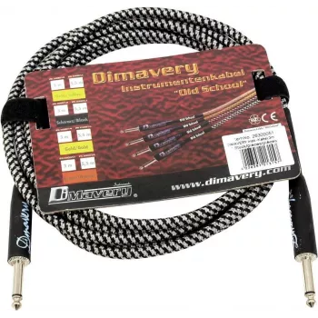Nástrojový kabel DIMAVERY 3 m, černo-stříbrný, poniklované konektory TS 26300051
