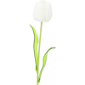 Umělá květina Crystal Tulip EUROPALMS, bílá, 61 cm, 12 ks (82600204)