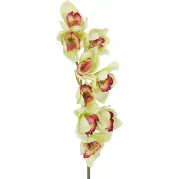 Umělá větvička orchideje Cymbidium EUROPALMS, zelená, 90 cm 82530313