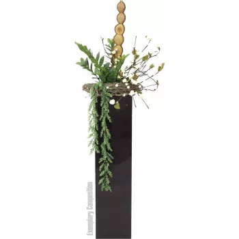 Umělá rostlina ZZ Zamifolia EUROPALMS, 70 cm, černý květináč 82600153