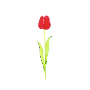 Umělý tulipán Kristalltulpe EUROPALMS, červený, 61 cm, 12 ks 82600205