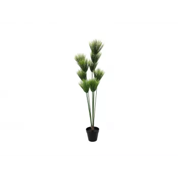Umělá rostlina papyru EUROPALMS, 150 cm, zelená, v černém květináči 82600223