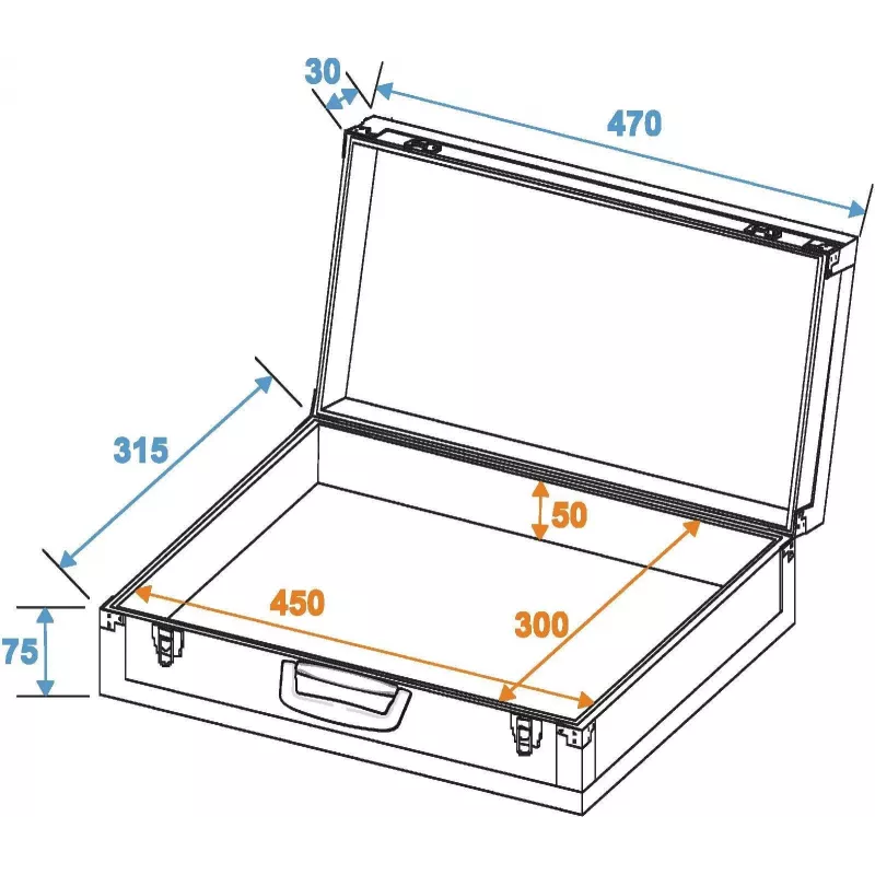 Pedalboard DIMAVERY Effector-Case Large, flight case 26380060