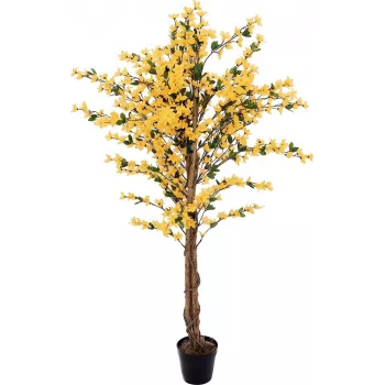 Umělý zlatice strom EUROPALMS se 3 kmeny, žlutý, 150 cm 82507102