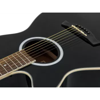 Akustická kytara dreadnought pro leváky DIMAVERY AW-400 černá 26235090