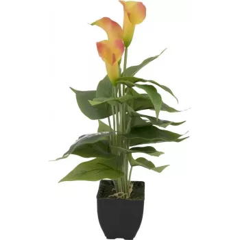 Umělá rostlina Calla mini EUROPALMS žluto-oranžová 43 cm 82540346