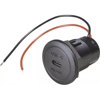 Vestavná zásuvka USB-C ProCar Power PD/QC 50 W 12/24 V DC bez LED 67351990