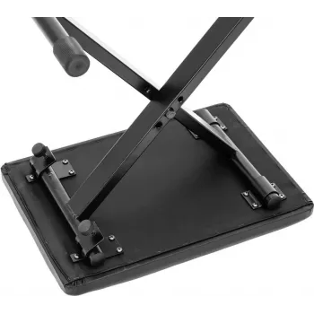 Dimavery KEB-1 Foldable Keyboard Bench, Height-Adjustable, Padded, Black