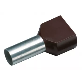 Dvojitá kabelová koncovka Cimco 187707 1,5 mm², částečně izolovaná, černá, 100 ks
