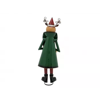 EUROPALMS Reindeer with Coat, Metal, 155cm, Green (83314905)