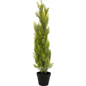 EUROPALMS Leyland Cypress Artificial Plant, 90cm, Black Pot 82606962