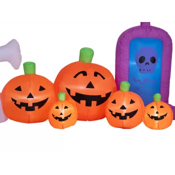 Halloweenský nafukovací duch s dýněmi EUROPALMS, 244 cm (83316154)