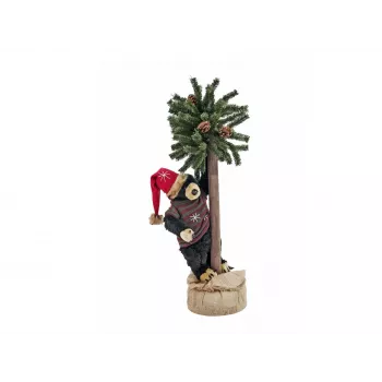 Vánoční medvěd s jedlí EUROPALMS, 105 cm 83314804