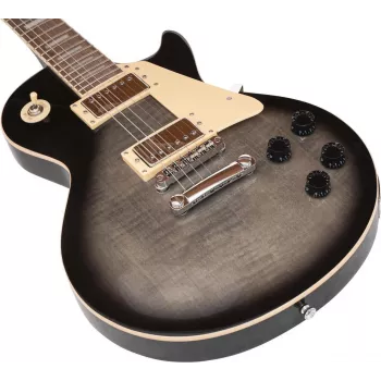 DIMAVERY LP-750 Electric Guitar, Translucent Gray Blackburst 26219396