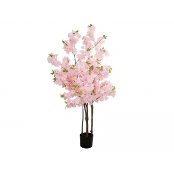 Umělý strom třešňových květů EUROPALMS se 3 kmeny, rosé, 160cm 82507834