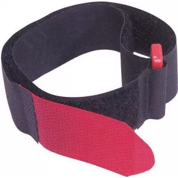 Suchý zip na kabely 25x480 mm, černý, 10 ks, opakovaně použitelný 30006040