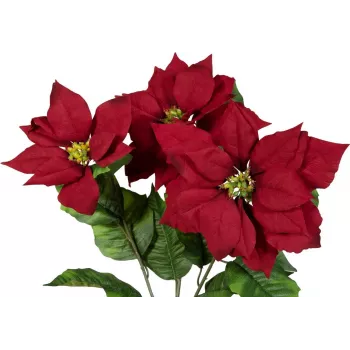 EUROPALMS Artificial Poinsettia Bush, Red, 50cm 83500439