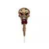 Halloweenský zemský kolík s lebkou EUROPALMS, bílý/černý, 40 cm 83314628