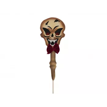 Halloweenský zemský kolík s lebkou EUROPALMS, bílý/černý, 40 cm 83314628