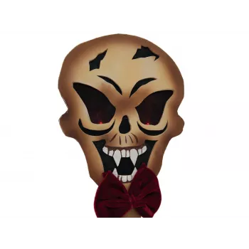 Halloweenský zemský kolík s lebkou EUROPALMS, bílý/černý, 40 cm 83314628
