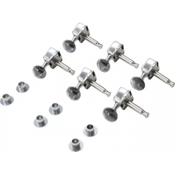 Sada mechanik pro kytary typu TL Dimavery, 6-in-Line, chrom, uzavřené převody, pro praváky 26300250
