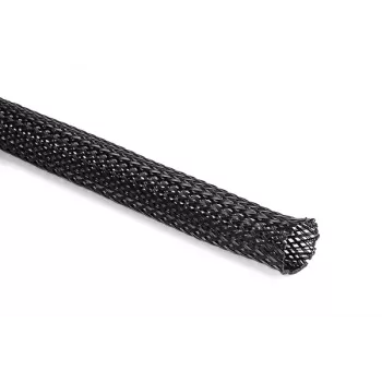 HellermannTyton opletená bužírka, polyester, černá, 21 mm, 10 m 170-80150