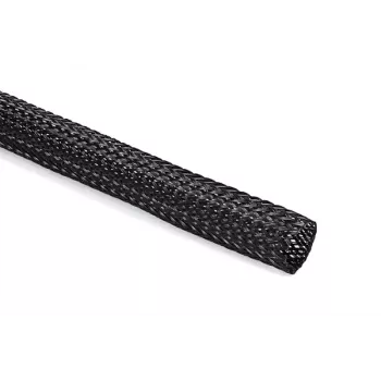 HellermannTyton HEGPL30-PET-BK Expandable Braided PET Sleeving, 18-55 mm, Black, 25 m