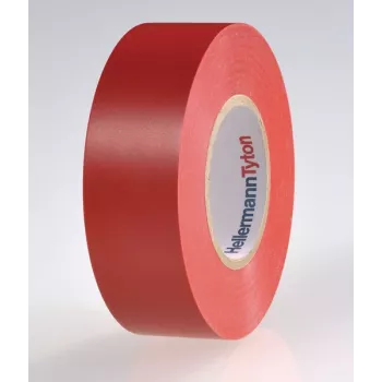 HellermannTyton HTAPE-FLEX15-25x25-PVC-RD Red PVC Electrical Insulating Tape, 25 mm x 25 m, 0.15 mm Thick 710-00134