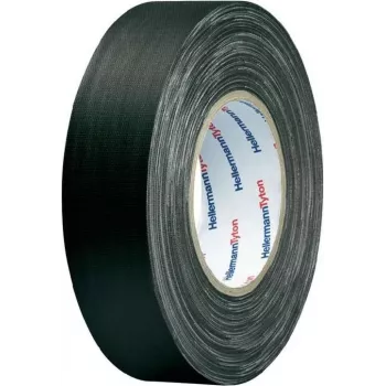 HellermannTyton HelaTape Tex Fabric Tape 19mm x 10m Black Cotton-Polyester 712-00204