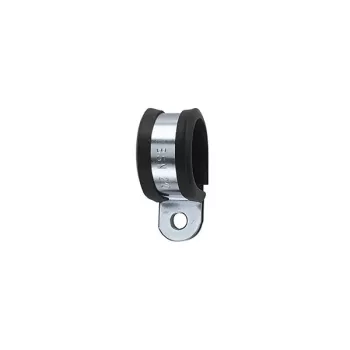 HellermannTyton AFCS63-GS/PVC-BK/ML Screw-On Mounting Clamp for Cables, Hoses, Pipes, Max Bundle Ø 63 mm, Chloroprene Protective Profile, Black 166-50608