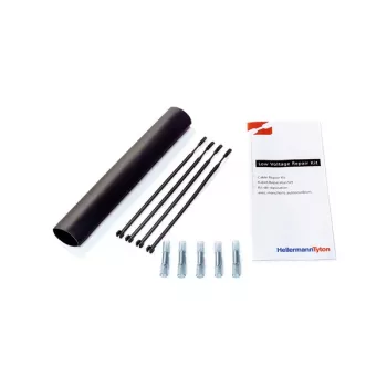 HellermannTyton 380-04004 TF21 Heat Shrink Tubing, 2:1, 4.0 mm, Black, 10 m