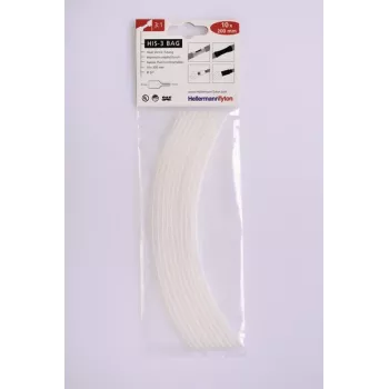 HellermannTyton HIS-3 Heat Shrink Tubing 3:1, 3 mm, Black, 20 cm, 10 Pieces (308-30315)